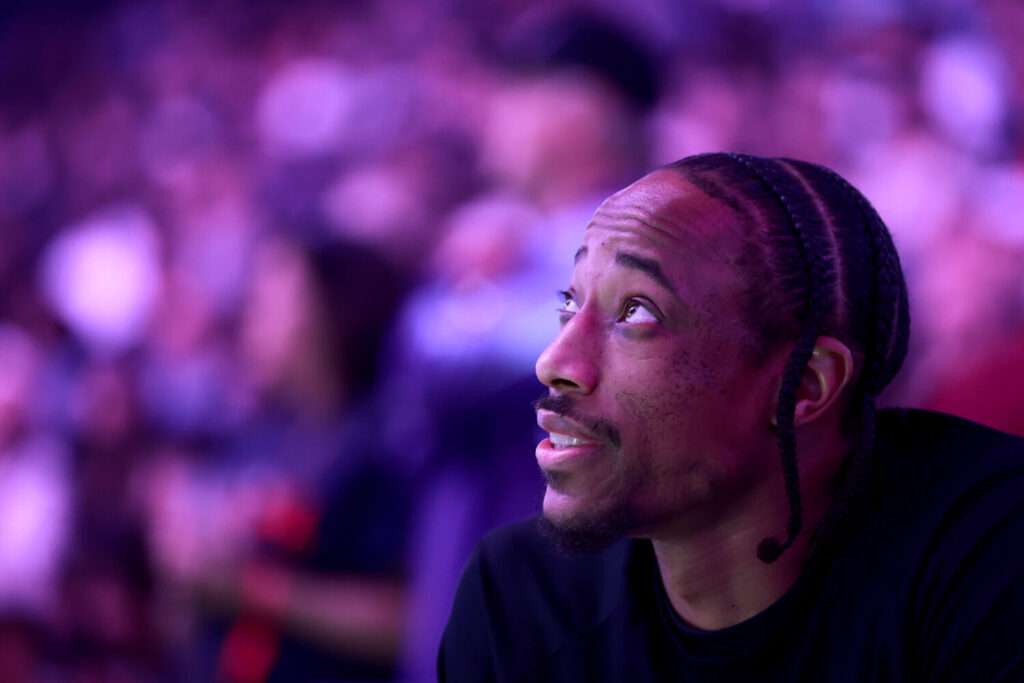 Scott Perry: DeMar DeRozan #10 of the Sacramento Kings sits on the bench before their game against the Charlotte Hornets at Golden 1 Center on March 11, 2026 in Sacramento, California. NOTE TO USER: User expressly acknowledges and agrees that, by downloading and/or using this photograph, user is consenting to the terms and conditions of the Getty Images License Agreement. (Photo by Ezra Shaw/Getty Images)