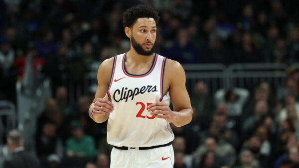 MILWAUKEE, WISCONSIN - FEBRUARY 20: Ben Simmons #25 of the LA Clippers walks backcourt during a game against the Milwaukee Bucks at Fiserv Forum on February 20, 2025 in Milwaukee, Wisconsin. NOTE TO USER: User expressly acknowledges and agrees that, by downloading and or using this photograph, User is consenting to the terms and conditions of the Getty Images License Agreement. (Photo by Stacy Revere/Getty Images)