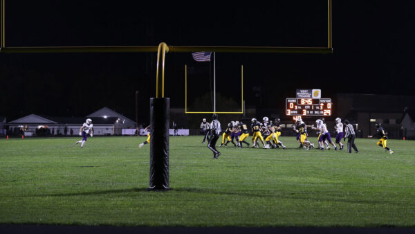 STATE CENTER, IOWA - OCTOBER 11: The West Marshall high school football team plays their home coming game against Nevada high school on October 11, 2019 in State Center, Iowa. The 2020 Iowa Democratic caucuses will take place on February 3, 2020, making it the first nominating contest in the Democratic Party presidential primaries. (Photo by Joe Raedle/Getty Images)
