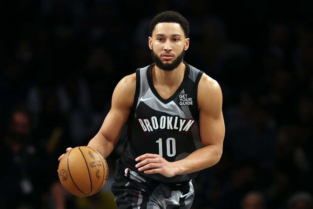NEW YORK, NEW YORK - DECEMBER 04: Ben Simmons #10 of the Brooklyn Nets dribbles during the second half against the Indiana Pacers at Barclays Center on December 04, 2024 in the Brooklyn borough of New York City. The Nets won 99-90. NOTE TO USER: User expressly acknowledges and agrees that, by downloading and or using this photograph, User is consenting to the terms and conditions of the Getty Images License Agreement. (Photo by Sarah Stier/Getty Images)