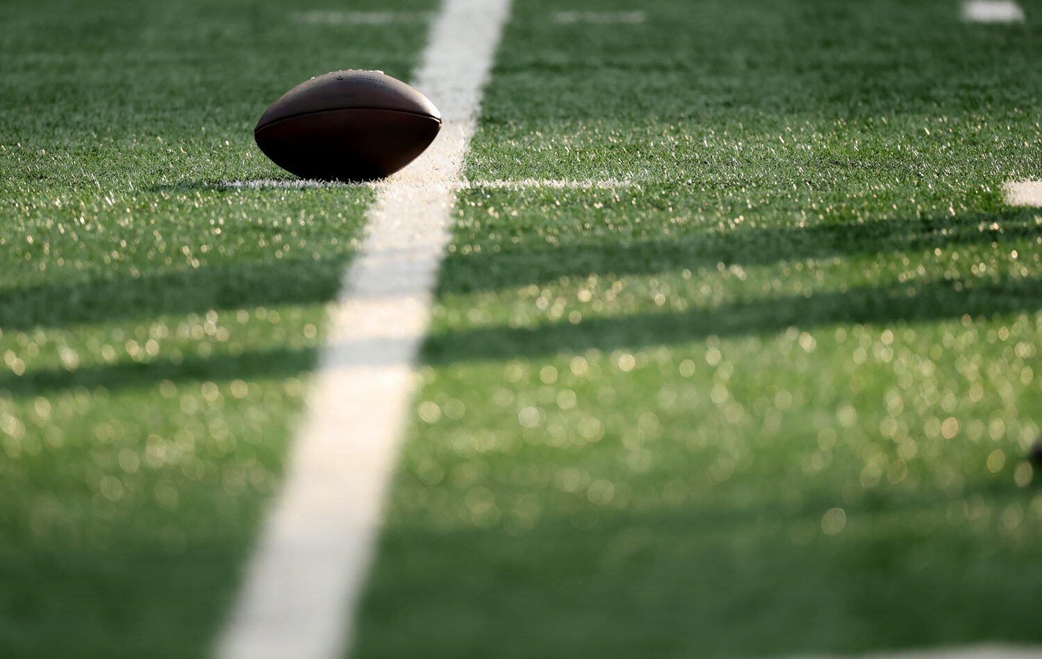 CINCINNATI, OHIO - AUGUST 22: A game ball during the preseason game between the Chicago Bears and t...