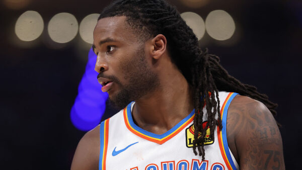 OKLAHOMA CITY, OKLAHOMA - MAY 26: Cason Wallace #22 of the Oklahoma City Thunder during Game Five of the NBA Western Conference Finals at Paycom Center on May 26, 2026 in Oklahoma City, Oklahoma. The Thunder defeated the Spurs 127-114. NOTE TO USER: User expressly acknowledges and agrees that, by downloading and or using this photograph, User is consenting to the terms and conditions of the Getty Images License Agreement. (Photo by Christian Petersen/Getty Images)