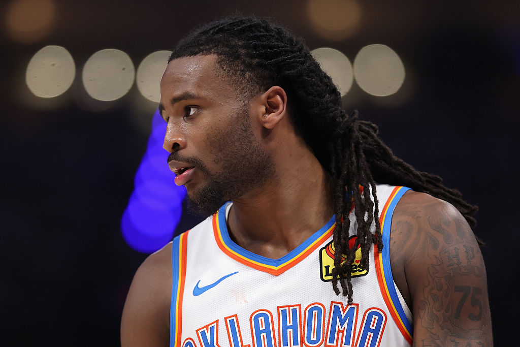 OKLAHOMA CITY, OKLAHOMA - MAY 26: Cason Wallace #22 of the Oklahoma City Thunder during Game Five of the NBA Western Conference Finals at Paycom Center on May 26, 2026 in Oklahoma City, Oklahoma. The Thunder defeated the Spurs 127-114. NOTE TO USER: User expressly acknowledges and agrees that, by downloading and or using this photograph, User is consenting to the terms and conditions of the Getty Images License Agreement. (Photo by Christian Petersen/Getty Images)