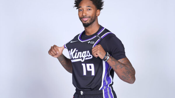 SACRAMENTO, CALIFORNIA - SEPTEMBER 28: Leaky Black #19 of the Sacramento Kings poses for a picture during the Kings Media Day at Sacramento Kings Practice Facility on September 28, 2026 in Sacramento, California. NOTE TO USER: User expressly acknowledges and agrees that, by downloading and or using this photograph, User is consenting to the terms and conditions of the Getty Images License Agreement. (Photo by Thearon W. Henderson/Getty Images)