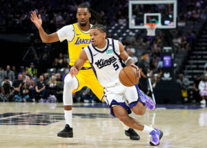 Acuff impresses in preseason debut, but Lakers steamroll Kings