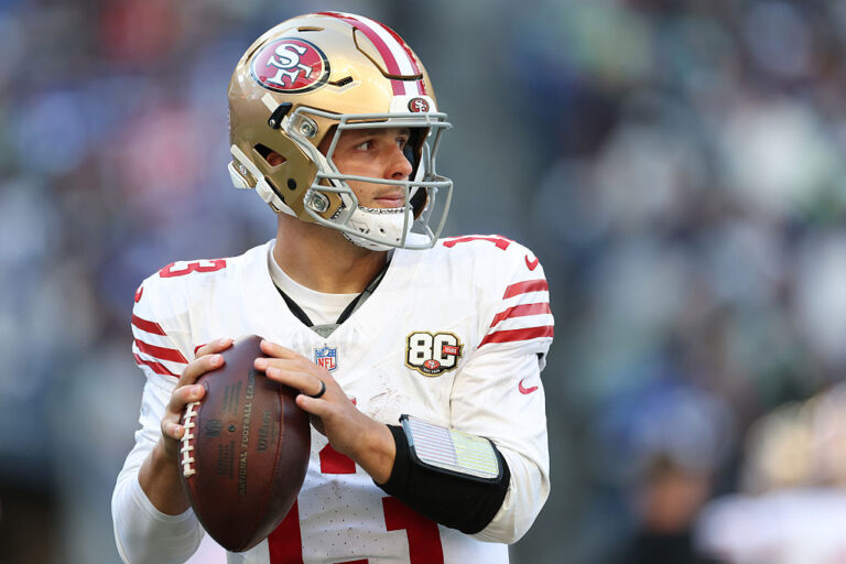 Brock Purdy works to build chemistry with changing WR group