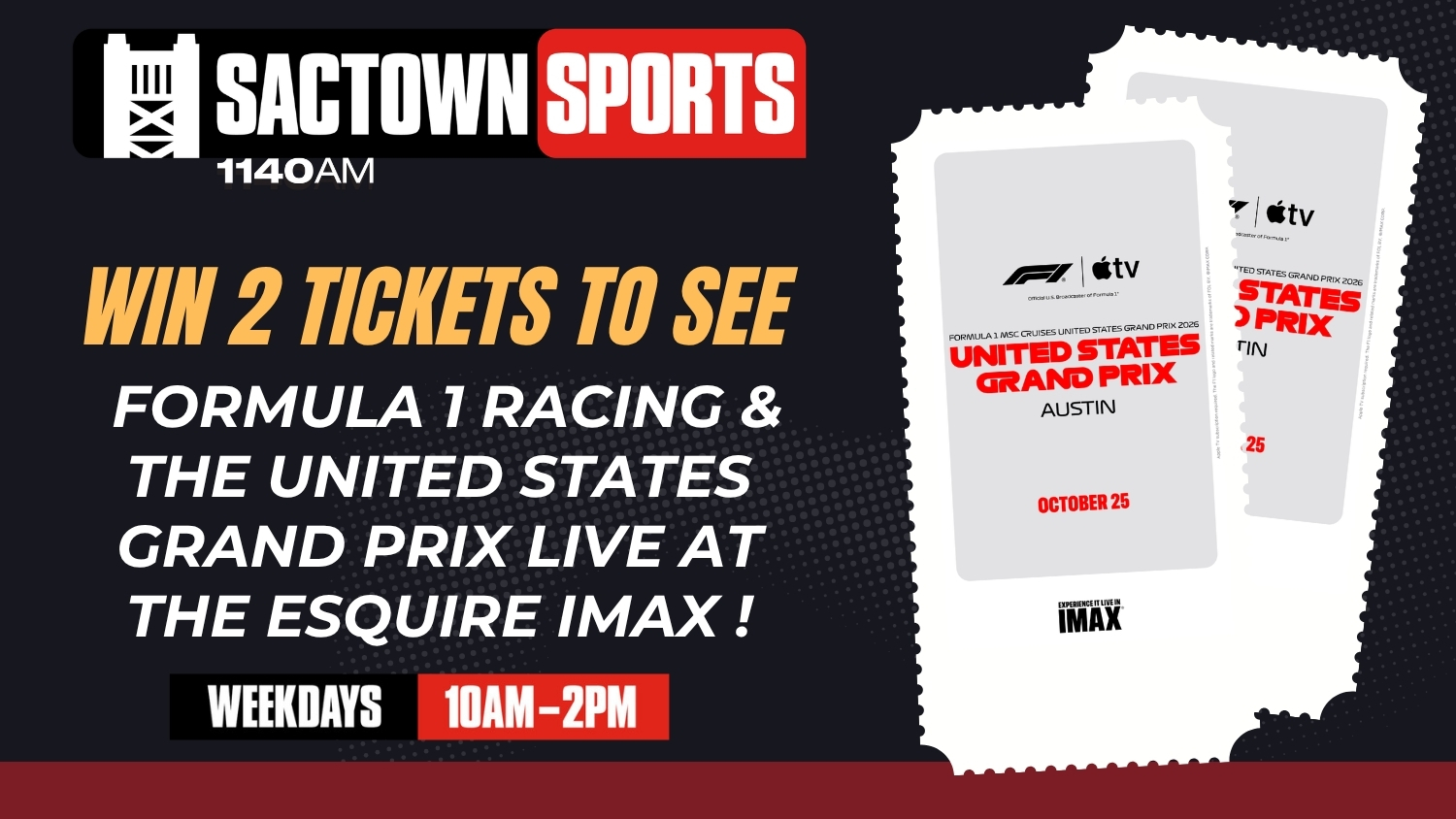 The Matt & Kayla Show Has Your Tickets To See Formula 1 Racing!...